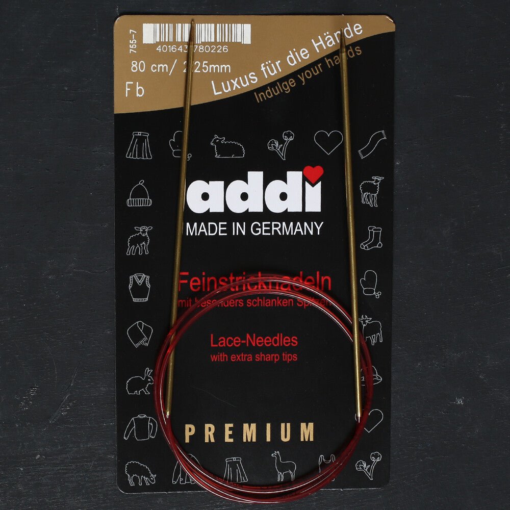 Addi 2,25mm 80cm Klasik Misinalı Dantel Şişi - 755-7 - Hobium